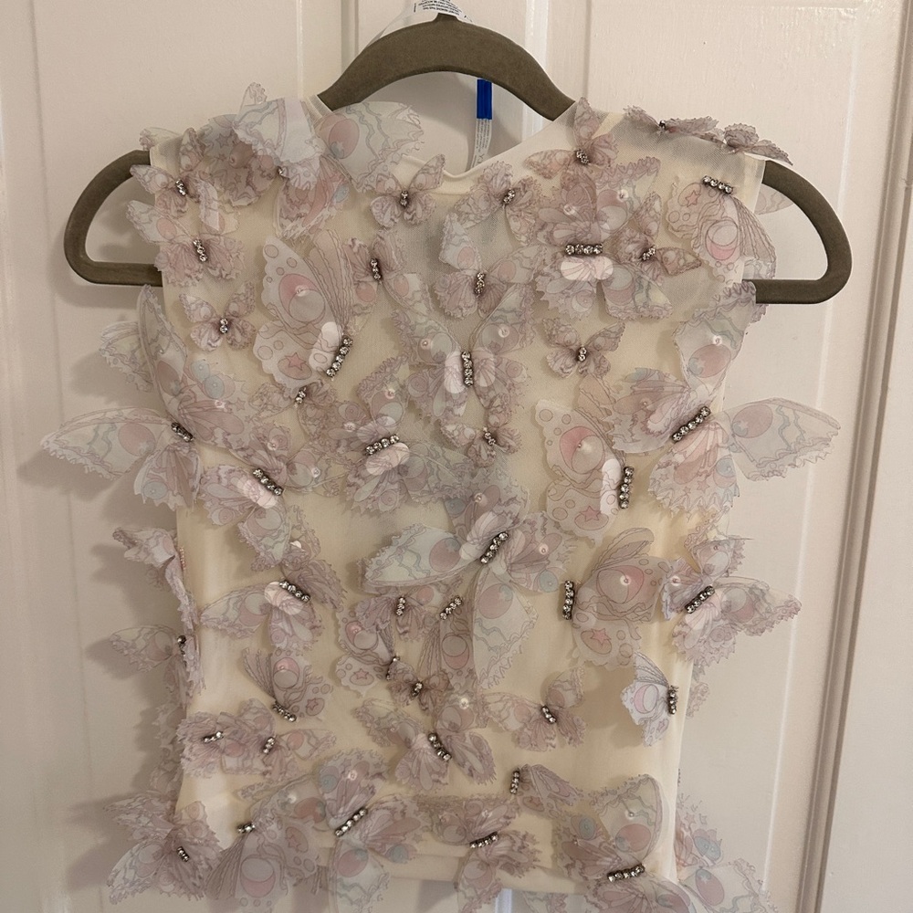 Cynthia Rowley Butterfly Crop NWT - Picture 3 of 4